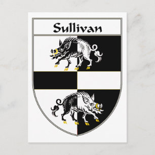 Sullivan Coat of Arms/Family Crest Postcard