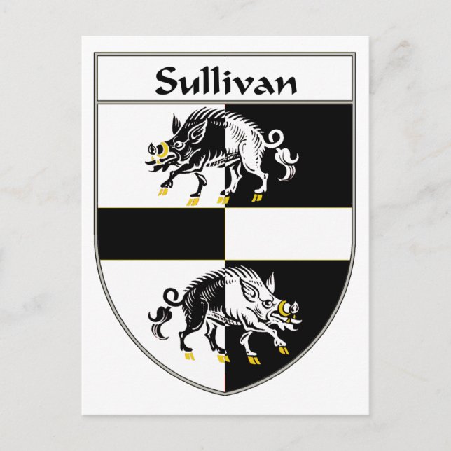 Sullivan Coat of Arms/Family Crest Postcard (Front)