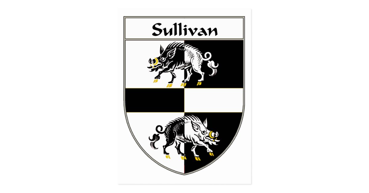 Sullivan Coat of Arms/Family Crest Postcard