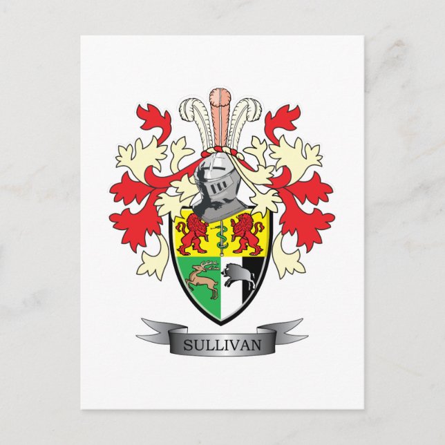 Sullivan Coat of Arms Postcard (Front)