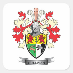 Sullivan Coat of Arms Square Sticker