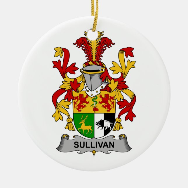 Sullivan Family Crest Ceramic Ornament (Front)
