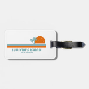 Sullivan's Island South Carolina Sun Palm Trees Luggage Tag