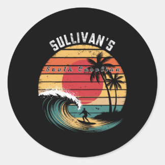 Sullivan's South Carolina Beach Surfing Classic Round Sticker