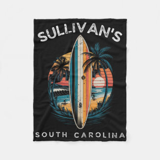 Sullivan's South Carolina Men Women Surfing  Fleece Blanket