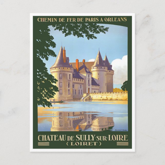 Sully France vintage travel Postcard (Front)