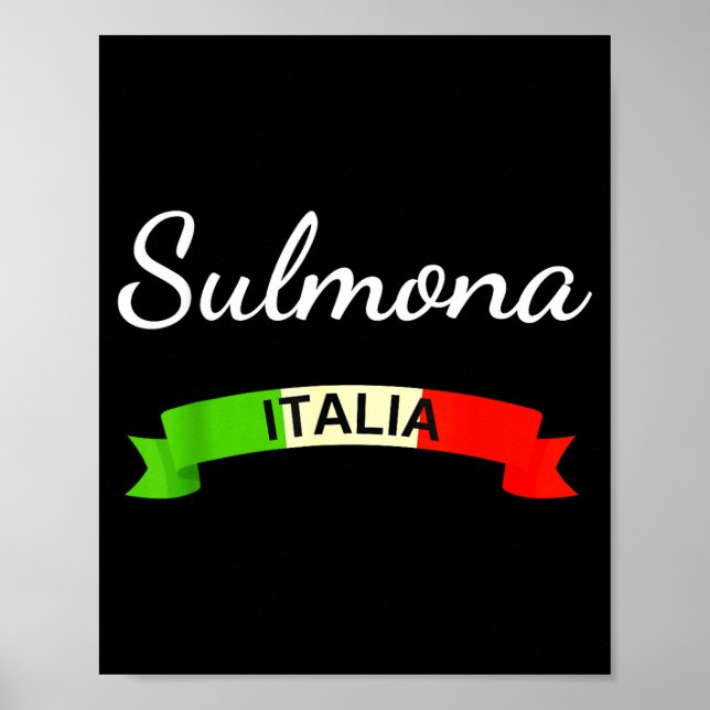 Sulmona Italy Flag Italia Souvenir Gift Matching I Poster (Front)