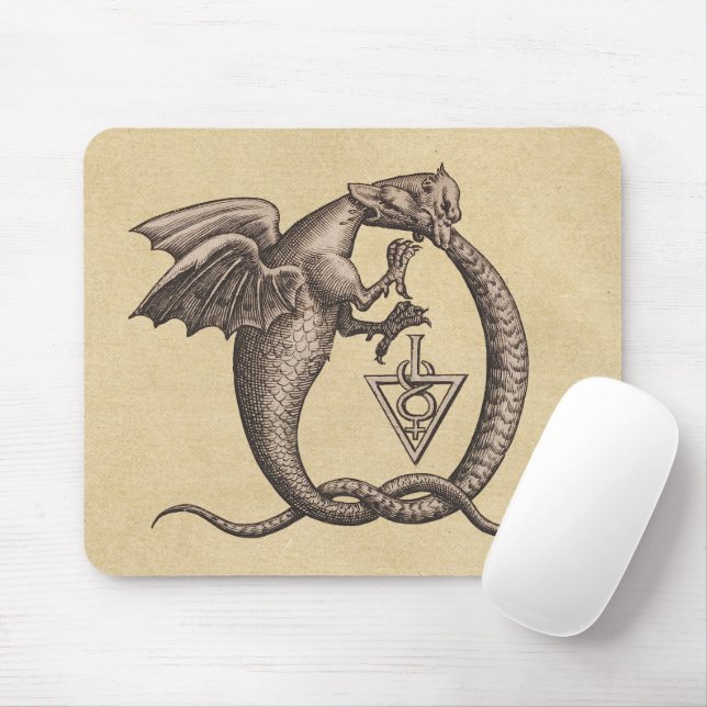 Sulphur and Mercury Symbol Mouse Pad (With Mouse)