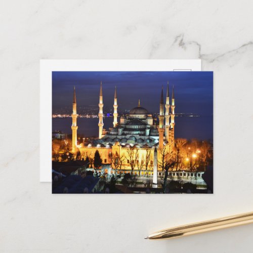 Sultan Ahmed Blue Mosque in Istanbul Postcard
