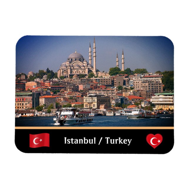 Sultan Ahmed, Istanbul panorama, Turkey Magnet (Horizontal)