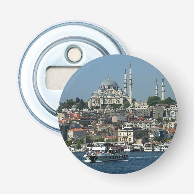 Sultan Ahmed & Istanbul panorama, Turkey / party Bottle Opener (Front)