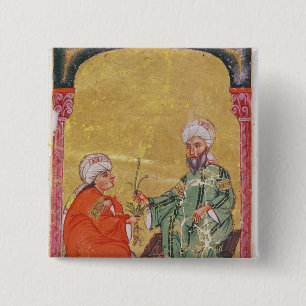Sultan Ahmet III  with one of his disciples Button