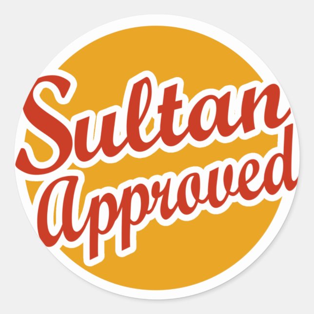 Sultan Approved Classic Round Sticker (Front)
