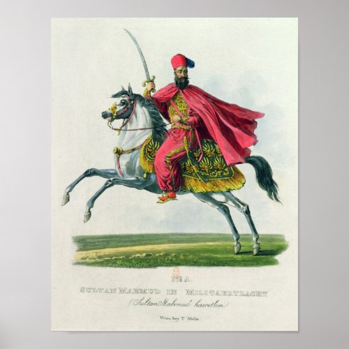 Sultan Mahmud II  1829 Poster