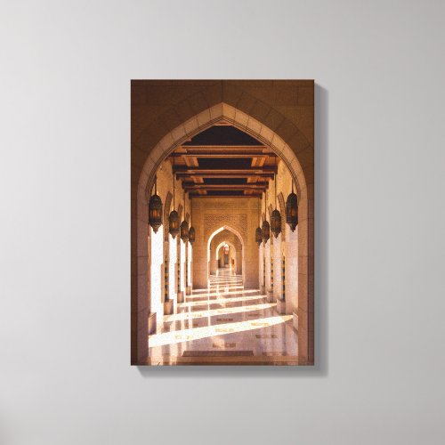 Sultan Qaboos Grand Mosque in Muscat Oman Canvas Print