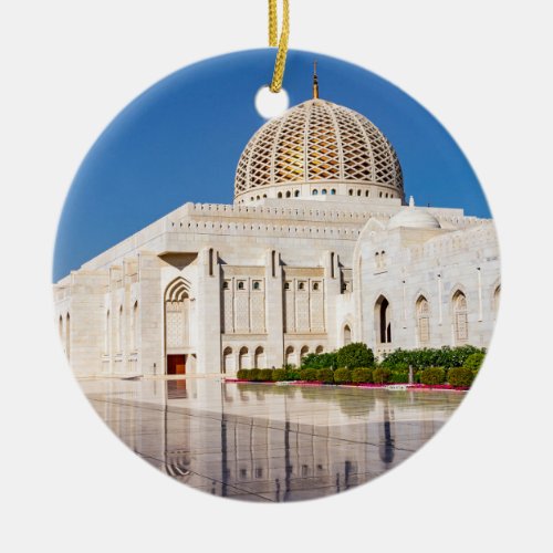 Sultan Qaboos Grand Mosque in Muscat Oman Ceramic Ornament