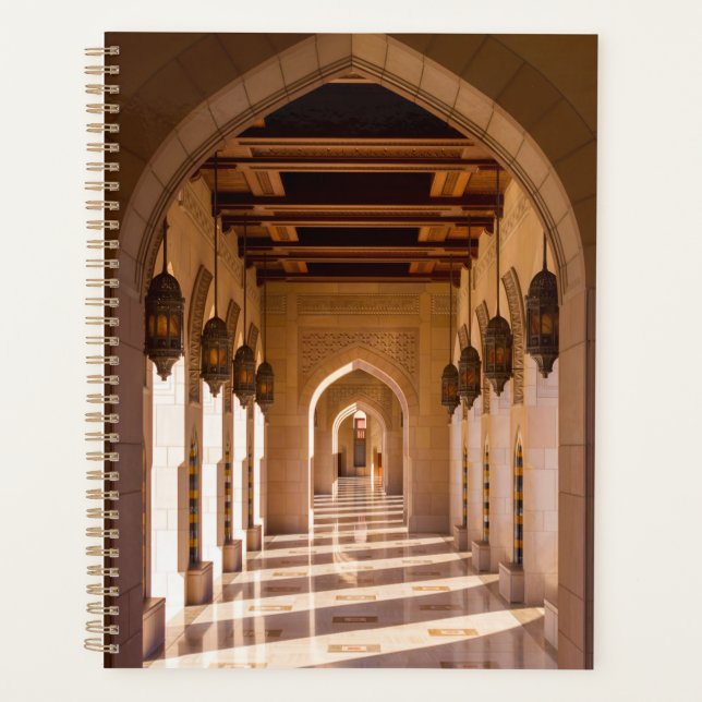 Sultan Qaboos Grand Mosque in Muscat, Oman Planner (Front)