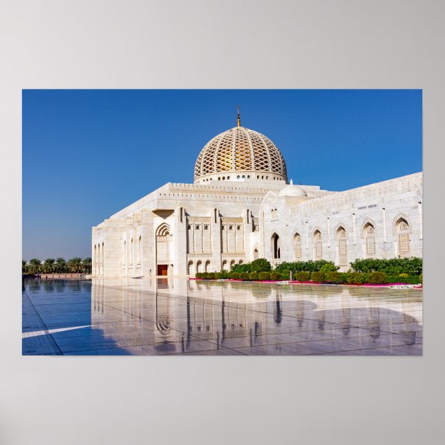 Sultan Qaboos Grand Mosque in Muscat, Oman Poster (Front)