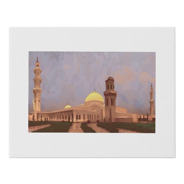 Sultan Qaboos Grand Mosque, Muscat on a Canvas (Front)