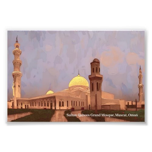 Sultan Qaboos Grand Mosque Muscat on a Poster