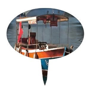 Sultan Taxi Boat Marmaris Nautical Art Cake Topper