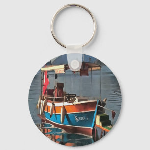 Sultan Taxi Boat Marmaris Nautical Art Keychain