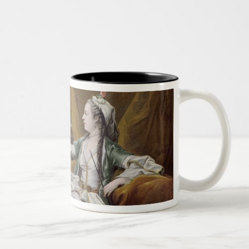 Sultana being offered coffee by a servant Two_Tone coffee mug