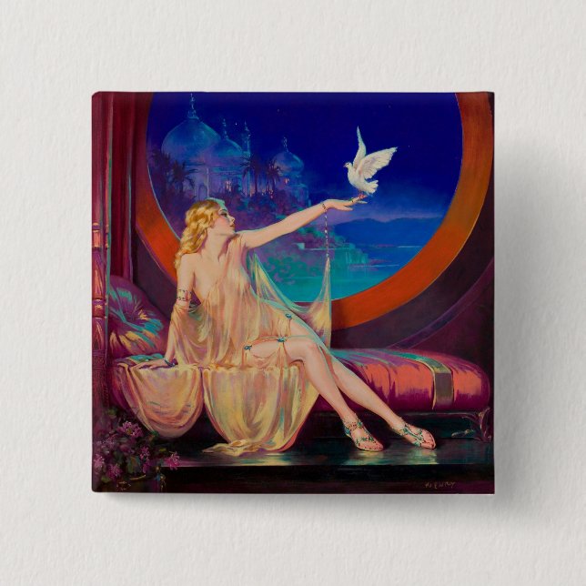 Sultana the Arabian Sultan's Concubine 1925 Button (Front)