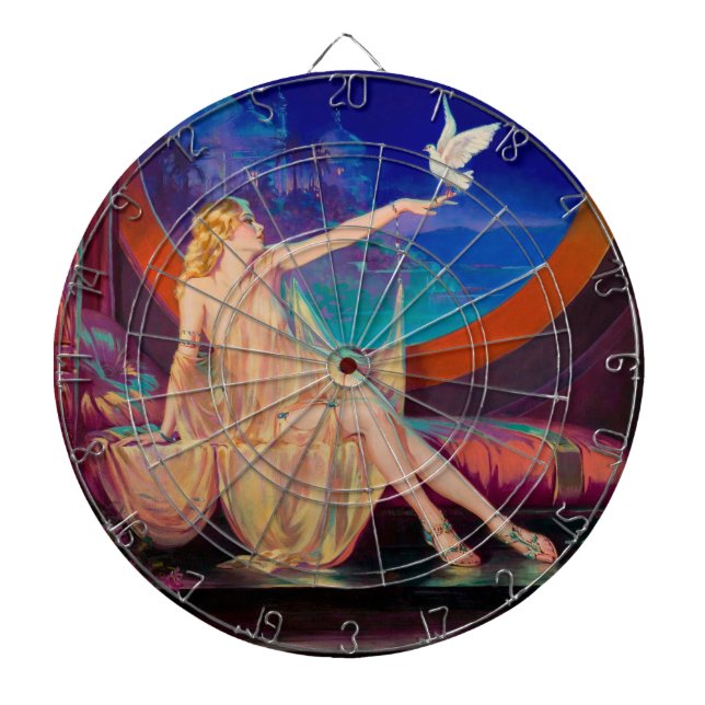 Sultana the Arabian Sultan's Concubine 1925 Dart Board (Front)