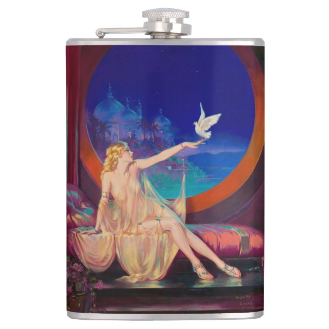 Sultana the Arabian Sultan's Concubine 1925 Flask (Front)