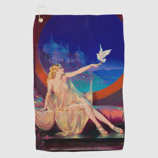 Sultana the Arabian Sultan's Concubine 1925 Golf Towel (Front)