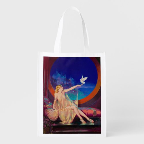 Sultana the Arabian Sultans Concubine 1925 Grocery Bag