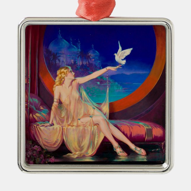 Sultana the Arabian Sultan's Concubine 1925 Metal Ornament (Front)