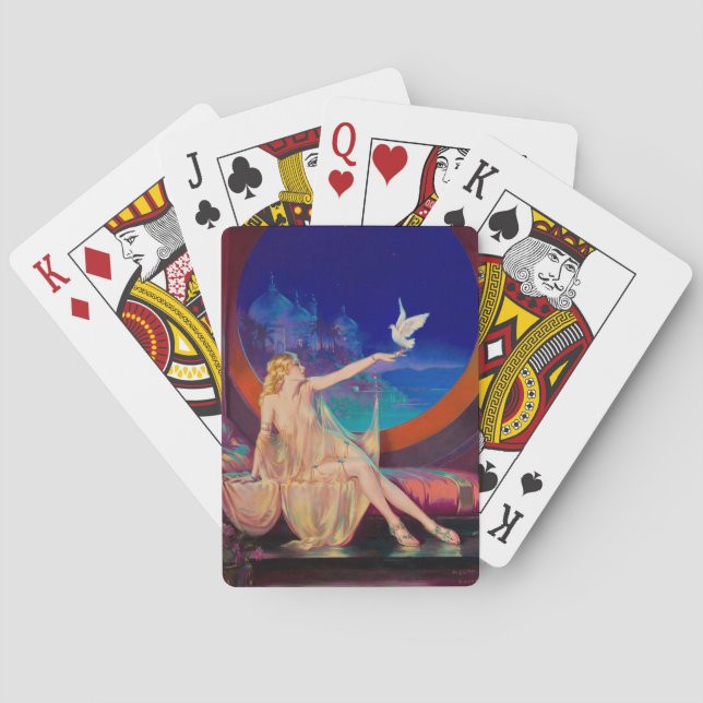 Sultana the Arabian Sultan's Concubine 1925 Poker Cards (Back)