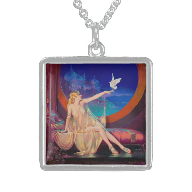Sultana the Arabian Sultan's Concubine 1925 Sterling Silver Necklace (Front)