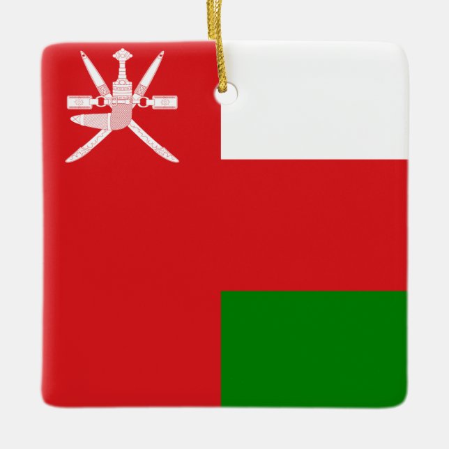 Sultanate of Oman Flag Ceramic Ornament (Front)