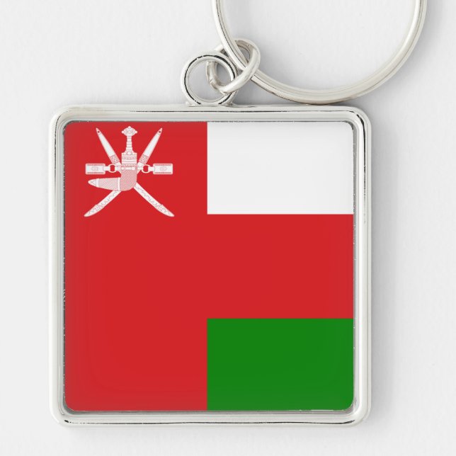Sultanate of Oman Flag Keychain (Front)