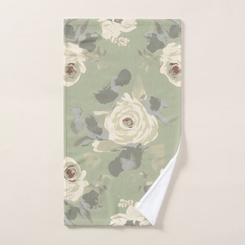 Sultry and sophisticated darker pastel rose design hand towel 