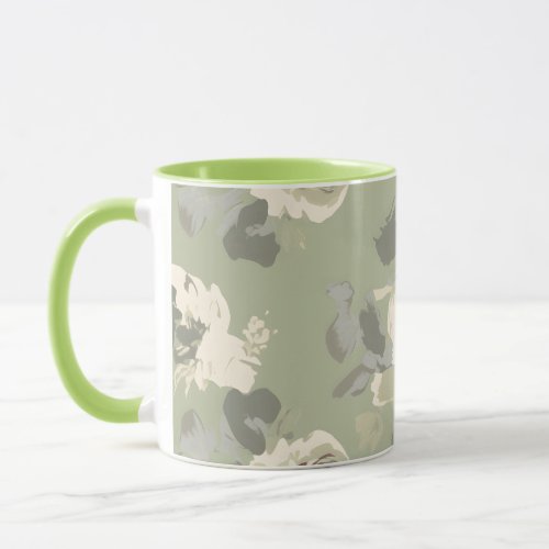 Sultry and sophisticated darker pastel rose design mug