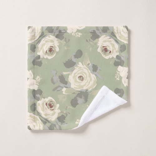 Sultry and sophisticated darker pastel rose design wash cloth