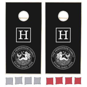 Sultry Mermaid Ocean Waves DIY Colors White Black  Cornhole Set