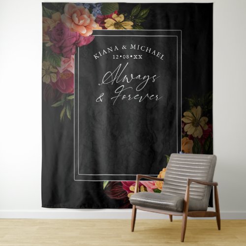 Sultry Nights Floral Wedding Always Forever ID829  Tapestry