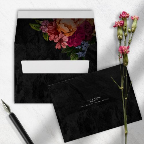 Sultry Nights Floral Wedding ID829 Envelope