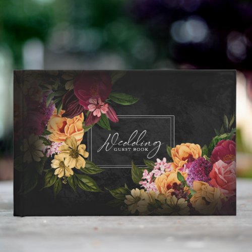 Sultry Nights Floral Wedding ID829 Guest Book