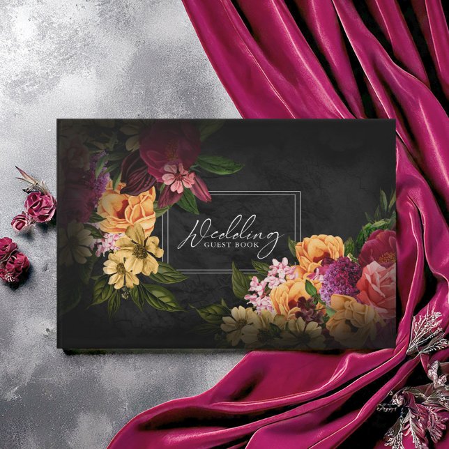Sultry Nights Floral Wedding ID829 Guest Book (Creator Uploaded)
