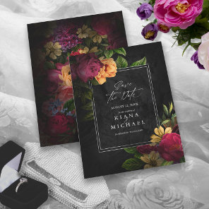Sultry Nights Floral Wedding ID829 Save The Date