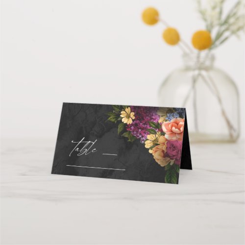 Sultry Nights Floral Wedding Table ID829 Place Card