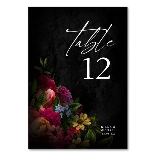 Sultry Nights Floral Wedding Thank You ID829