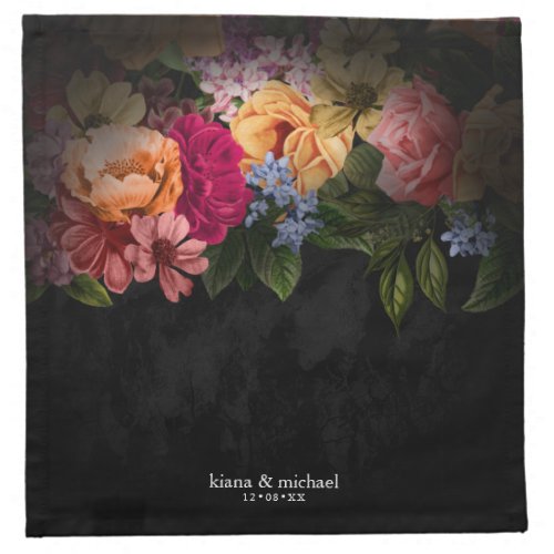 Sultry Nights Floral Wedding V2 ID829 Cloth Napkin