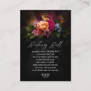 Sultry Nights Floral Wedding Wishing Well V1 ID829 Enclosure Card
